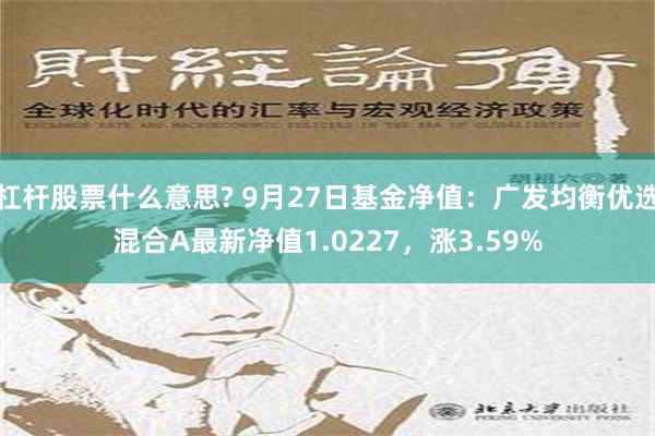 杠杆股票什么意思? 9月27日基金净值：广发均衡优选混合A最新净值1.0227，涨3.59%