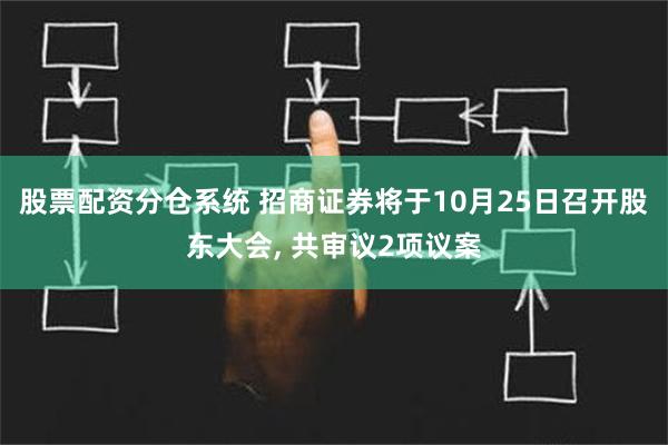 股票配资分仓系统 招商证券将于10月25日召开股东大会, 共审议2项议案