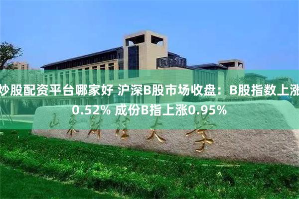 炒股配资平台哪家好 沪深B股市场收盘：B股指数上涨0.52% 成份B指上涨0.95%